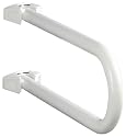 Wenko 17969100 Badstützgriff Secura - für Waschbecken- und WC-Sitz Bereich, klappbar, Aluminium, 10 x 21 x 53 cm, weiß