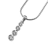 Oliver Weber 8832 Rhodium Plated Metal Swarovski Crystal Ladies Pendant + 15.5 Chain