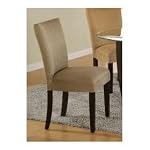 Parson Chair Set Taupe Microfiber For sale