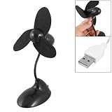 Gino Black Foam Blades Flexible Gooseneck Tabletop Mini USB Fan