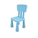 CHILDS KIDS FUNKY BLUE PLASTIC SQUARE CHAIR