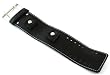 Nemesis #LBB-K Wide Black Leather Cuff Wrist Watch Band