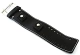 Nemesis #LBB-K Wide Black Leather Cuff Wrist Watch Band