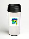 16 oz. Double Wall Insulated Tumbler with dolphin - Paper Insert