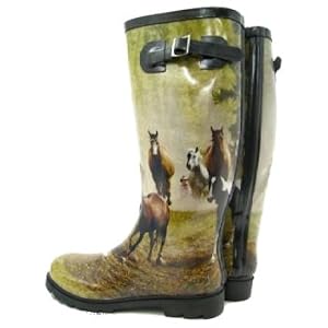 Womens Horse Wellies Wellington Country Boots