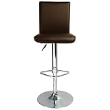 Brown Leather Lazio Bar Stool