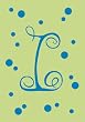 Monogram Polka Dot Garden Size Flag - I