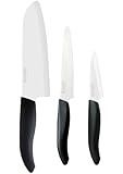 Kyocera Advanced Ceramic Revolution 3-Piece Ceramic Knife Set-( Includes 6-inch Chef's Knife, 5-inch Micro Serrated Knife and 3-inch Paring Knife )