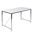 ITALMODERN Gilbert Desk; White Gloss/Chrome
