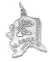 Sterling Silver Alaska Charm