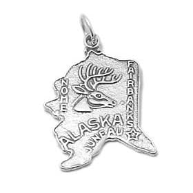 Sterling Silver Alaska Charm
