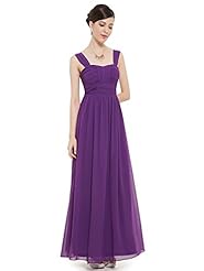 A-line Square Neck Natural   Waistline Chiffon Floor Length Ruched Lace Bridesmaid Dress 
