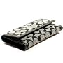 Coach Hamptons Signature Checkbook Wallet Black