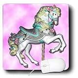 Carousel - Carousel Horse in Pink - Mouse Pads