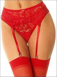 Shimmer Lace Garter Belt Plus