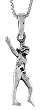 Sterling Silver Gymnast Pendant, 1 1/8 in. (28mm) tall
