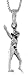 Sterling Silver Gymnast Pendant, 1 1/8 in. (28mm) tall