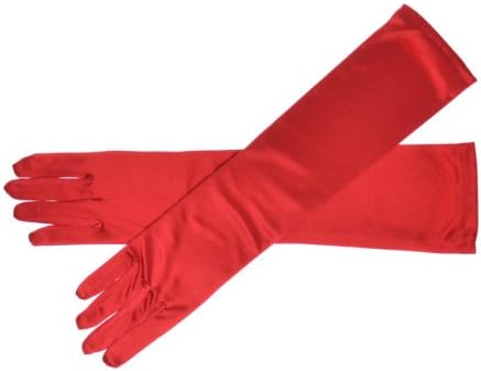 22" Long Satin Stretch Gloves Above Elbow Bridal Prom Wedding Formal