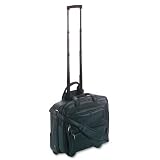 (Price/EA)Rolling Computer/Business Case, Leather, 16.75w x 8d x 14h, BLK