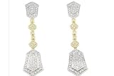 14K 2T Gold 1.02ct. Dangle Diamond Earring
