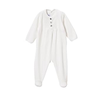 Petit Bateau Sarika - Ensemble de Pyjama - Bébé Fille - Blanc (Lait) - 1 mois