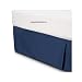 450tc Egyptian Cotton Solid Navy Twin Extra Long Size Pleated Tailored Bed Skirt with 15 Inches Drop and Split Corners Twin XL