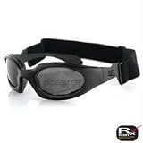 Bobster Action Eyewear GX Sunglasses, Black Frame, Smoke Anti-Fog Lens