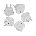 GreatGadgets 9388-1 UK to EU Travel Adapter White (5 Pack)