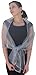 Sheer-Delights Organza Evening Wrap Shawl for Prom Wedding Bride Silver
