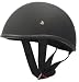 Zox Old School Flat Black Half Shell Helmet