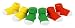 Elegant Baby 3-Pack Baby Socks Bright Yellow, Green, and Orange Image