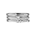 Sterling Silver Ever Lasting Love Triple Stackable White CZ Ring Size 7