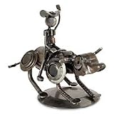 Iron sculpture, 'Rustic Bull Ride'