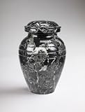 The Bendemeer Cremation Urn, a Black Grain Polished Marble Urn 7