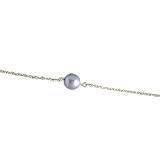 Solid Black Pearl Station Bracelet