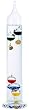 Galileo Thermometer Liquid in Glass 13 inches high with Multi colored Spheres Made in Germany