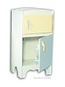 Kid's Refrigerator White Pastel Yellow and Blue