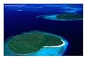 Aerial View of Vava'U Group of Islands, Tonga Photographic Poster Print by Peter Hendrie, 40x30