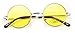 Small Round Hipster Fashion Sunglasses Lennon Elton Potter (Yellow)