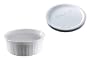 CorningWare French White Pop-Ins 16-Ounce Round Dish with Plastic Cover