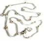 Two-tone Saturn Bead Ankle Bracelet - JewelryWeb