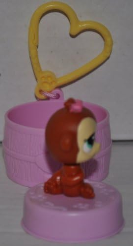 Monkey #159 (Red, McDonald's 2006) Littlest Pet Shop (Retired) Collector Toy - LPS Collectible Replacement Single Figure - Loose (OOP Out of Package &amp; Print)