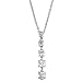 Square CZ Drop Pendant Necklace