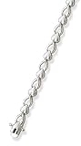 Alternating matte and shiny hearts Solid Sterling Silver 7 1/4 Bracelet