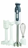 DeLonghi DHB719 380-Watt Immersion triblade Handblender with whisk and chopper attachments