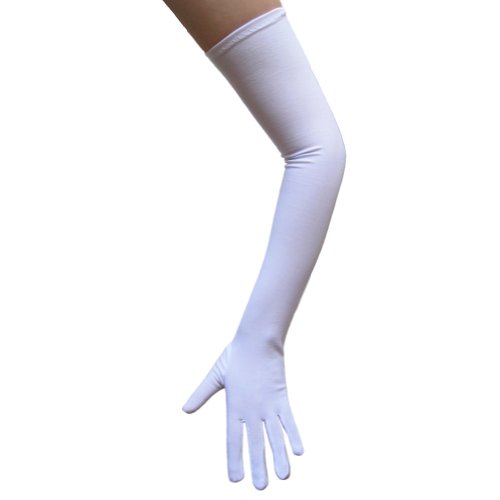 White Costume Gloves (Opera Length) ~ Halloween Costume Accessories (STC12077)