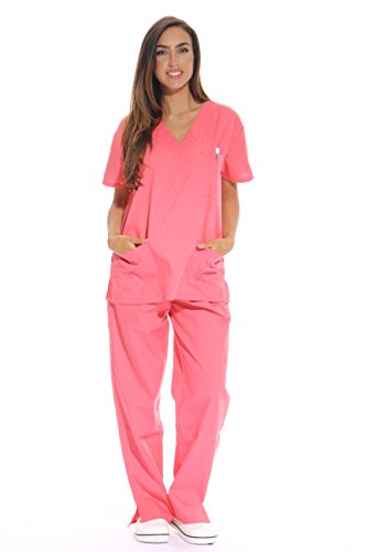 Just Love Women's Coral Scrub Set - Large