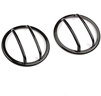 TECKLED Fits Jeep JK 2007-2014 2pcs ABS Black Turn Signal Light Covers Lamps Protection