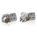 ABC Products Travel Adapter Adaptor Converts UK Plugs Plug to 2 Two pin EVERYWHERE WORLDWIDE EU Europe European Norway Sweden Denmark Danish China Chinese Slovakia Polish Poland German Germany Spanish Spain Italy Italian French France Dutch Holland Belgium Portugal USA North American New Zealand NZ Australia Australian Middle East Eastern South American Brazil Brazilian Africa African etc