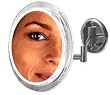 Zadro 9" Wall Mount Surround Light 2000 Lighted Mirror 5X SATIN NICKEL SW45